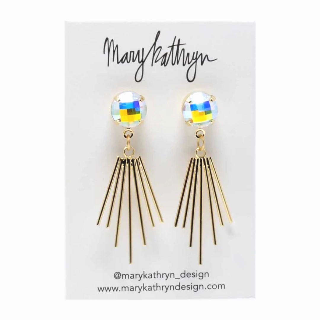 Classic Pieces Crisp Look Cleopatra Iridescent Earrings