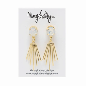 White Frosted Cleopatra Earrings Effortless Layer