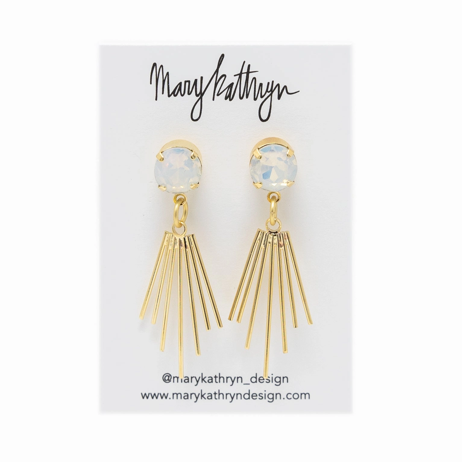 White Frosted Cleopatra Earrings Effortless Layer