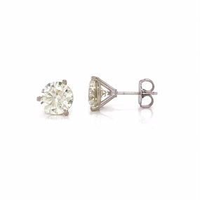 0.98cttw Round Diamonds in Three Prong Martini Earrings Night Jewelry