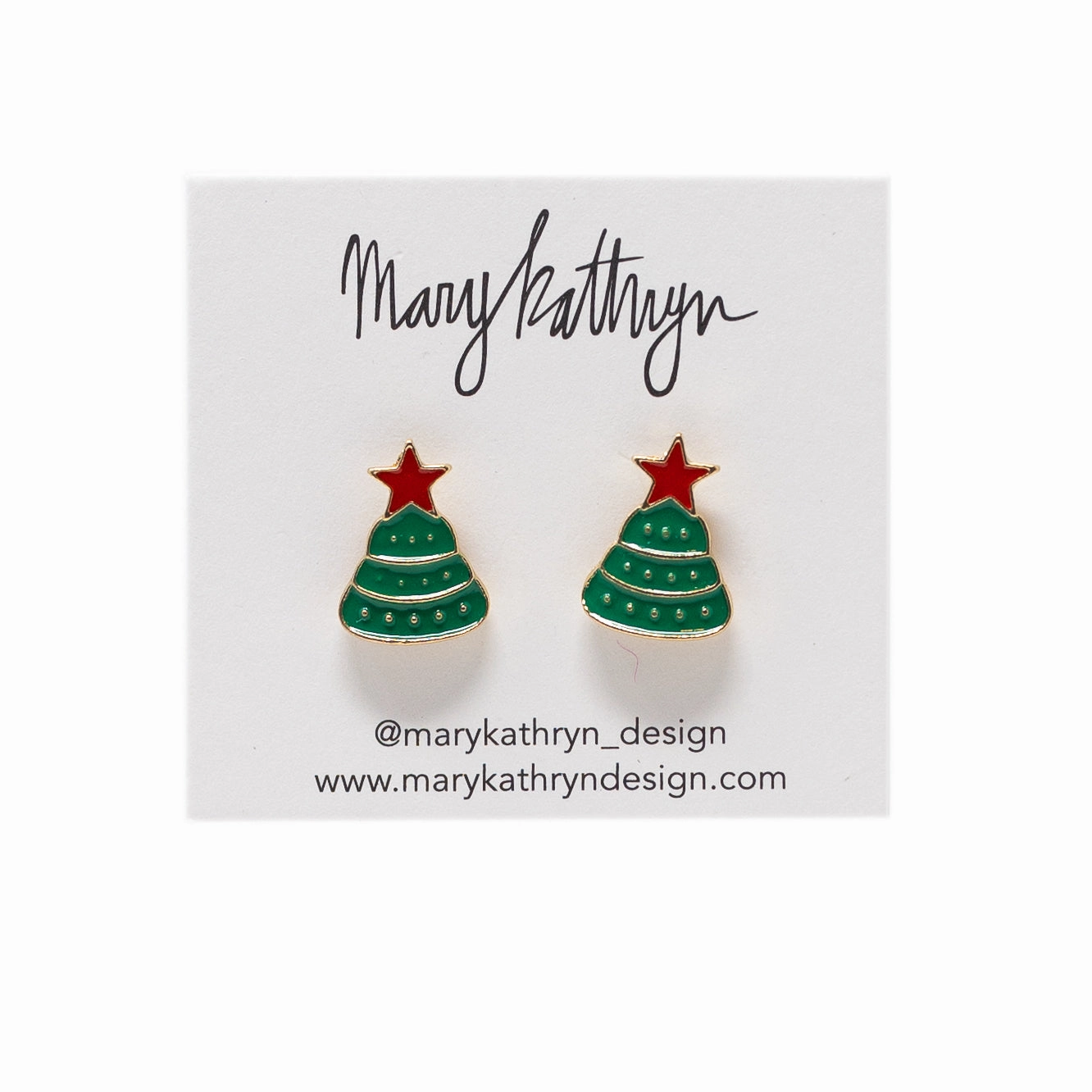 Trend Look Christmas Tree Enamel Studs