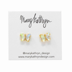 Elegant accessory Finest Form Iridescent Butterfly Studs