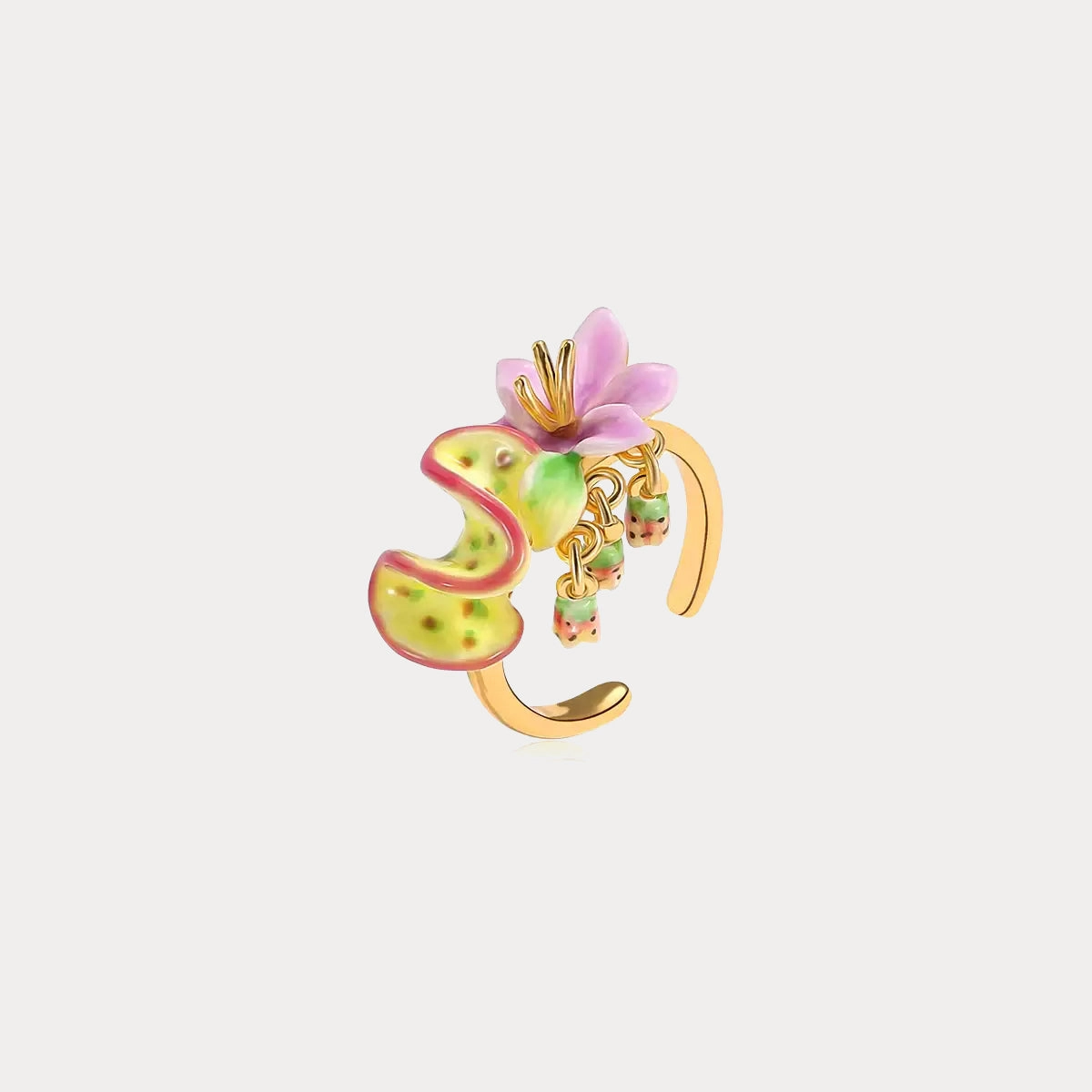 Tropical Flower Ring Bold Detail