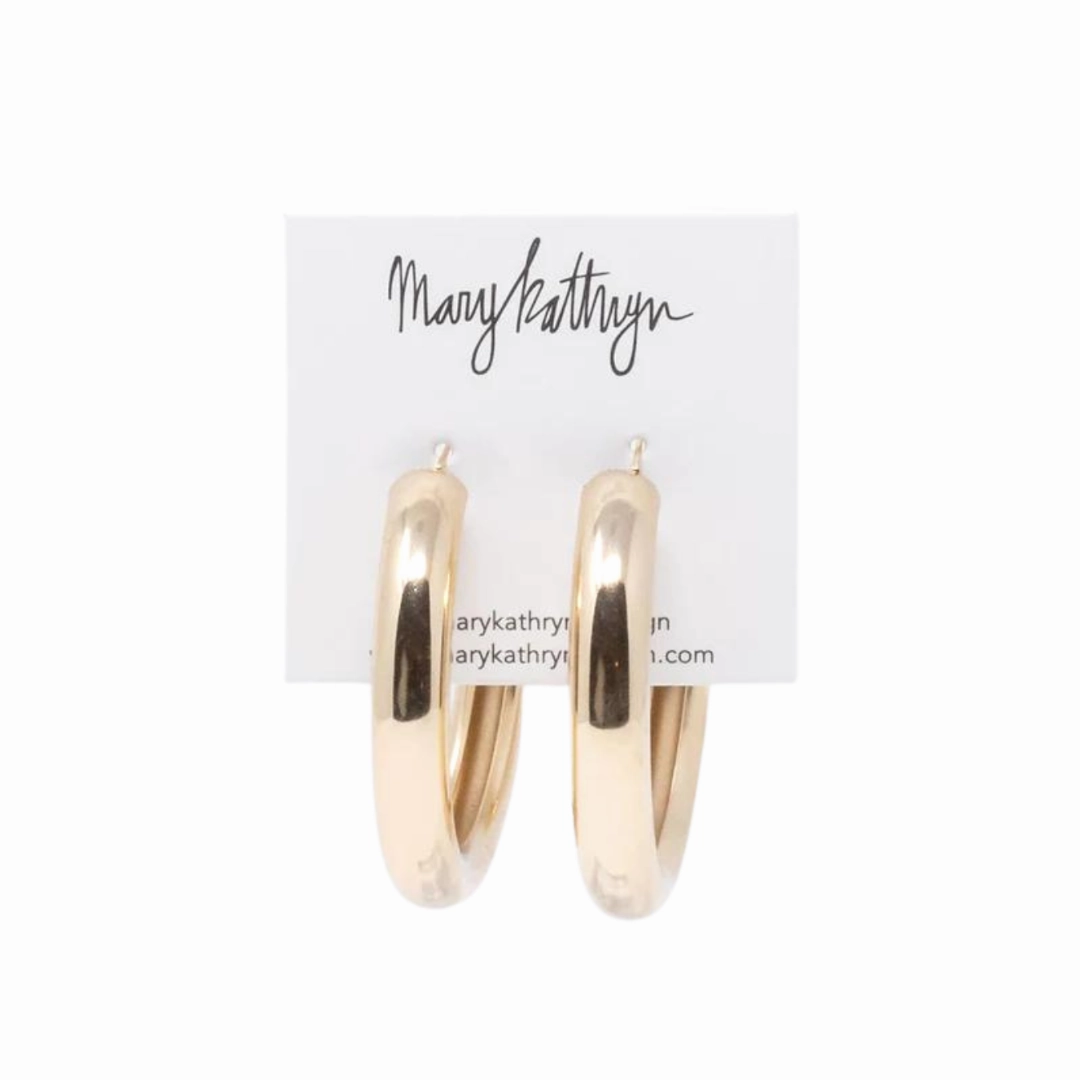 Charming Gems Romantic Finish Large Tube Hoops