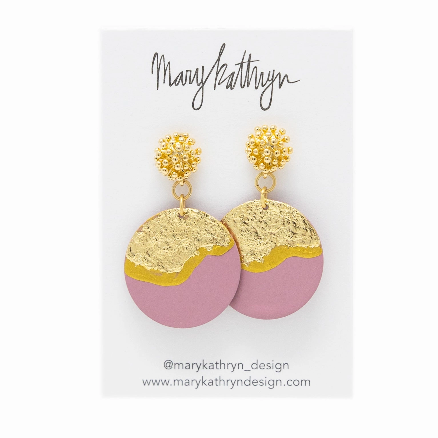 Mauve Lorelei Disc Earrings Artistic Flair Sun-Kissed Look