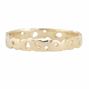 Shadow Band - 14ky Gold 2.5 mm High Polish Polished Accent Vivid Edge