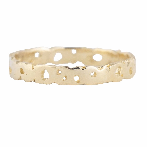 Timeless Shine Craftwork Luxe Detail Shadow Band - 14ky Gold 2.5 mm High Polish