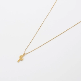 Gold Cactus Necklace Work Meeting Mother??s Day