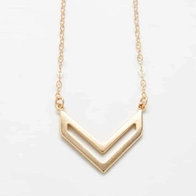 Professional Adornment Gold Chevron Necklace