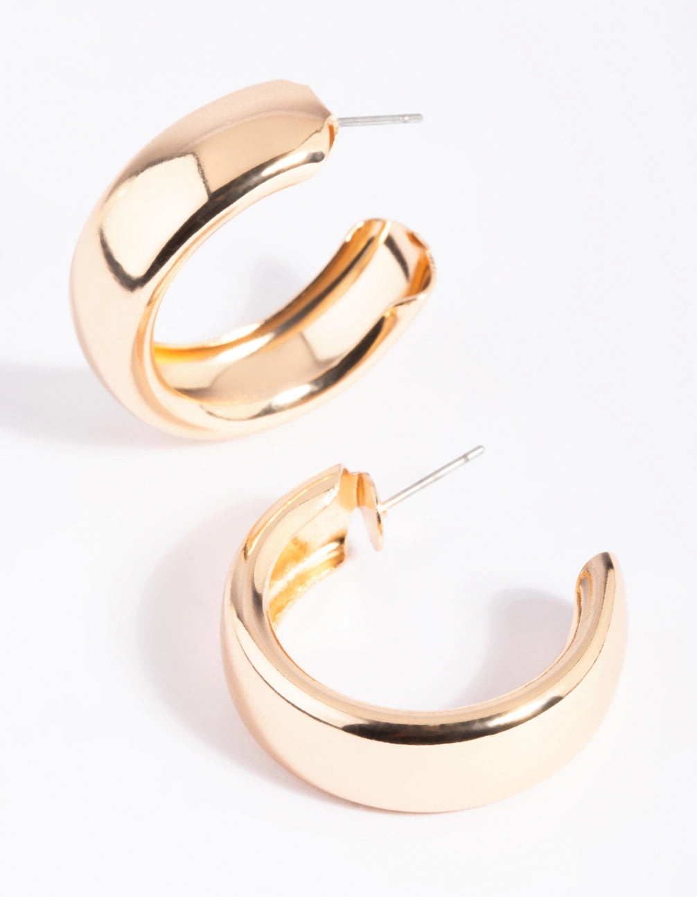 Sparkle Mood Gold Chubby Medium Hoop Earrings