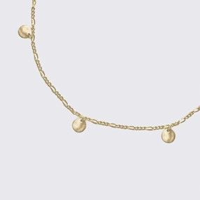 Gold Coin Charm Choker Necklace Simple Touch