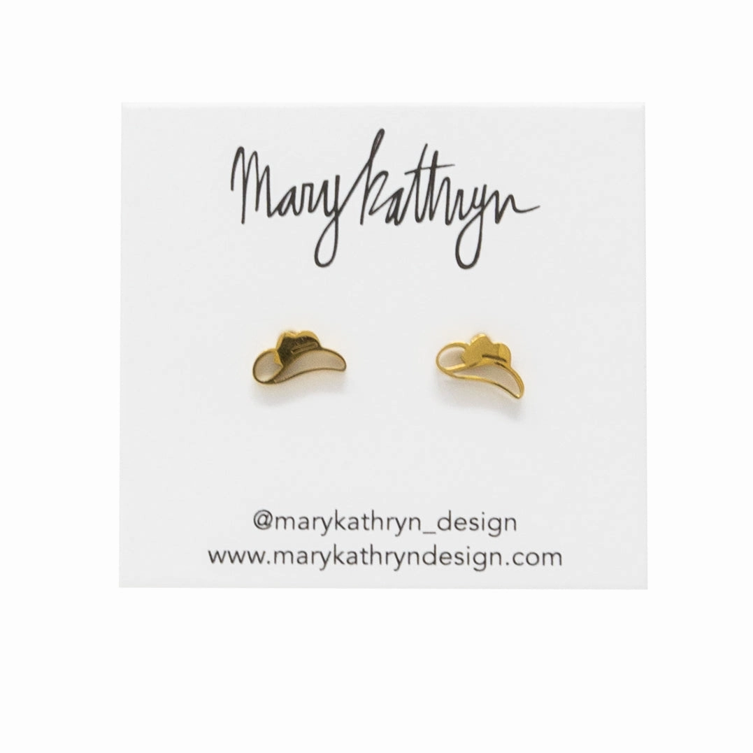 Relaxed Look Gold Cowboy Hat Studs