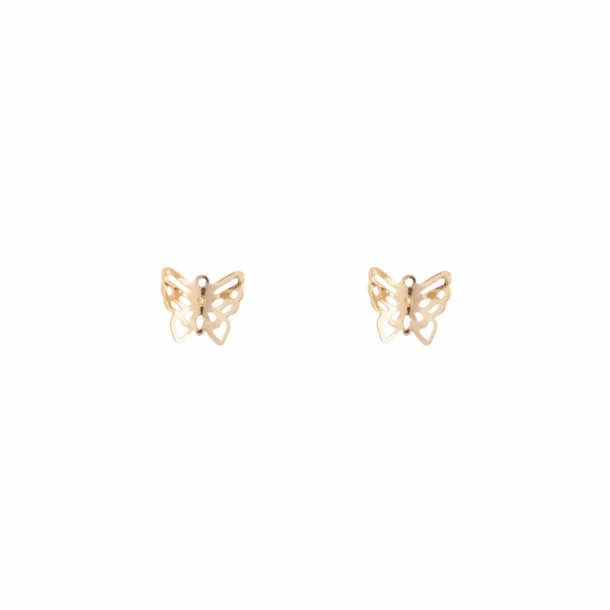 Gold Filigree Butterfly Stud Earrings Artistic Flair
