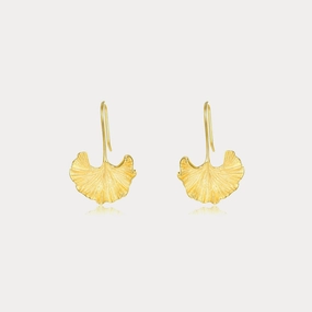 Trendy Accessories Gold Ginkgo Leaf Earrings
