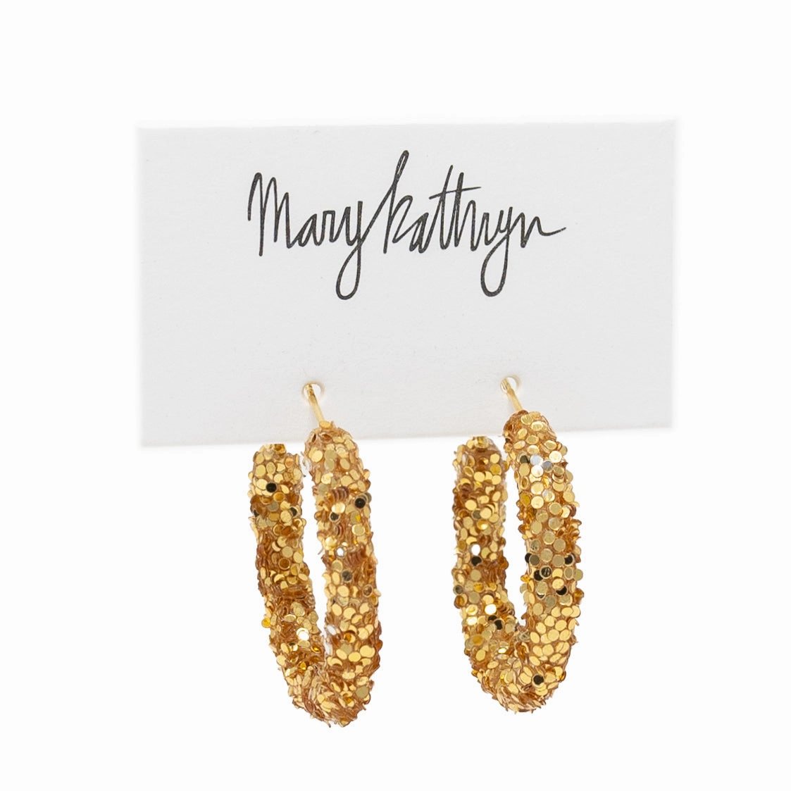 Timeless Shine Shine High gloss Gold Glitter Hoops
