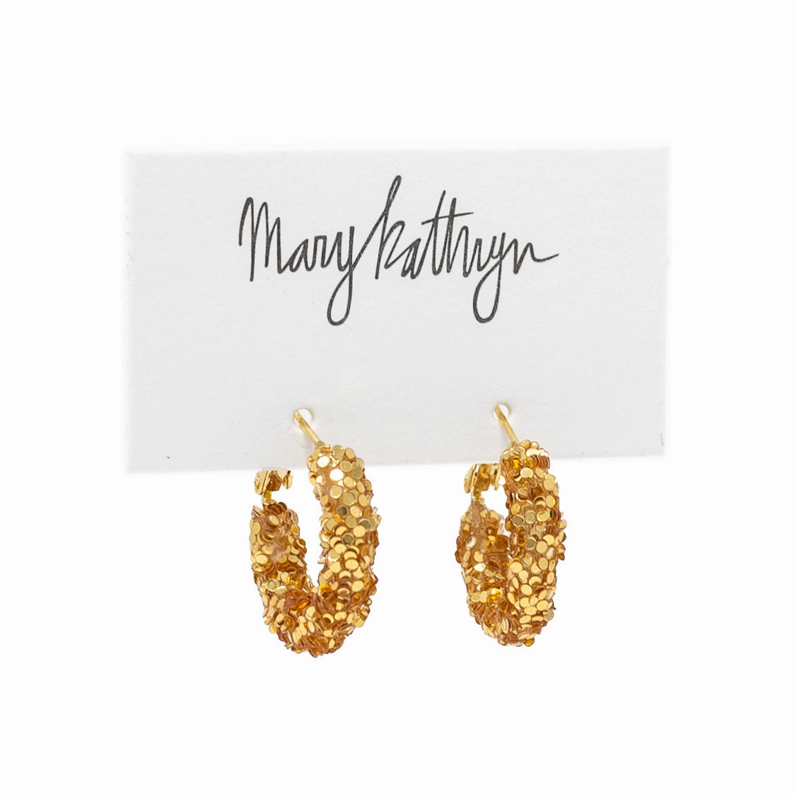 Chic pieces Model Ready Gold Glitter Hoops