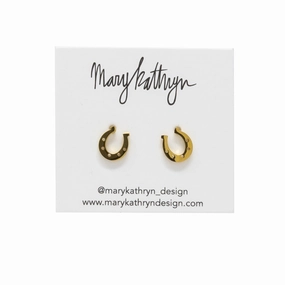 Gold Horseshoe Studs Stylish Touch