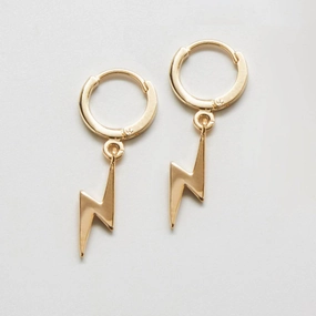 Brilliant Choice Lightweight Look Gold Lightning Bolt Huggies