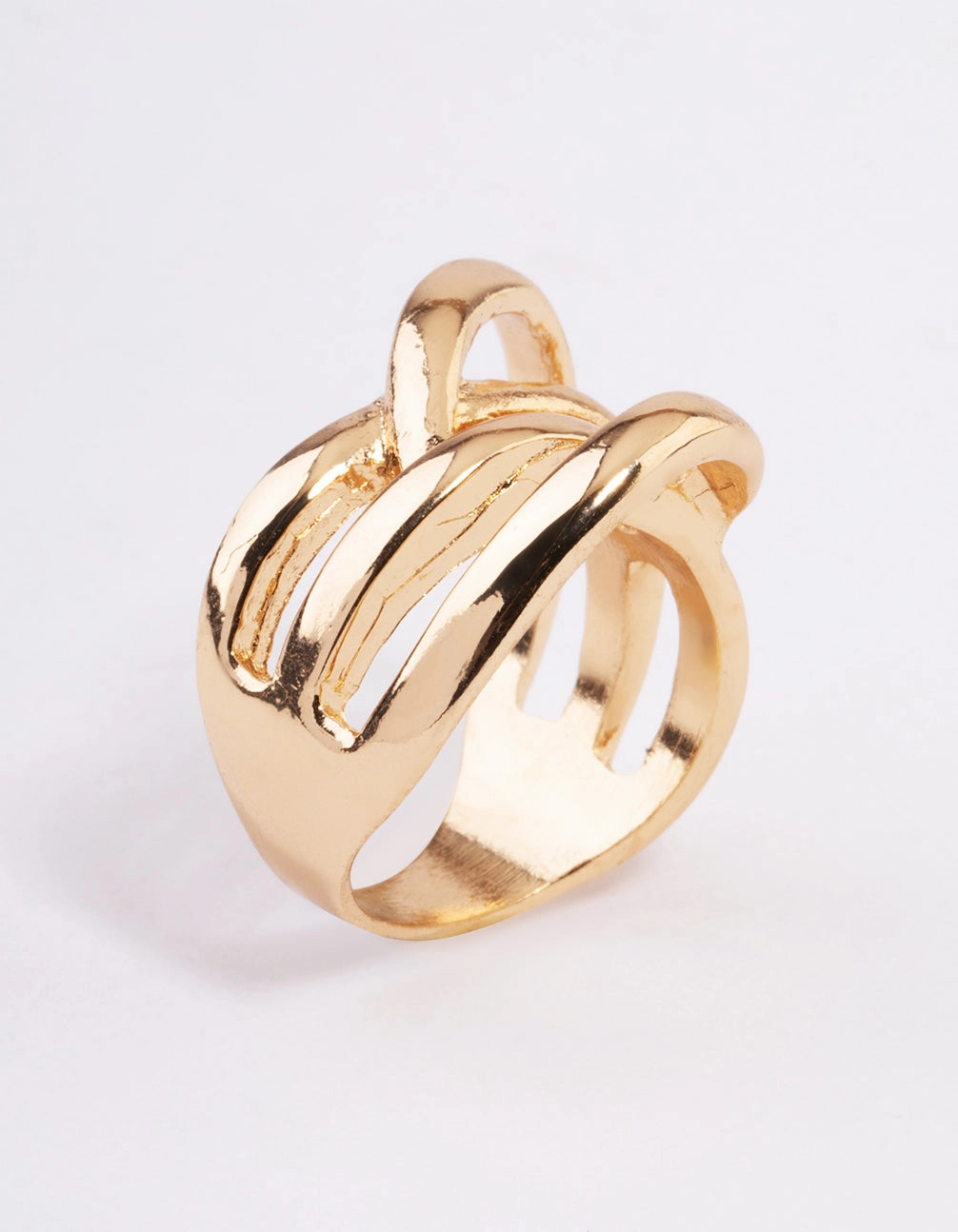 Elegant Gift Exclusive Sparkle Gold Multi Row Wrap Ring