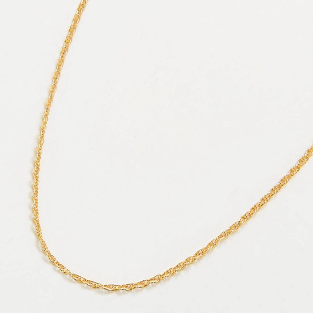 Romantic Mood Refined Style Gold Rope Chain Necklace