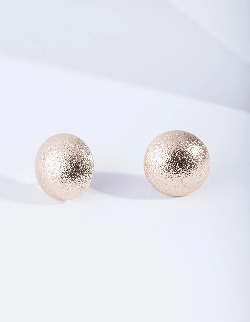 Classic Mood Gold Sparkle Button Earrings