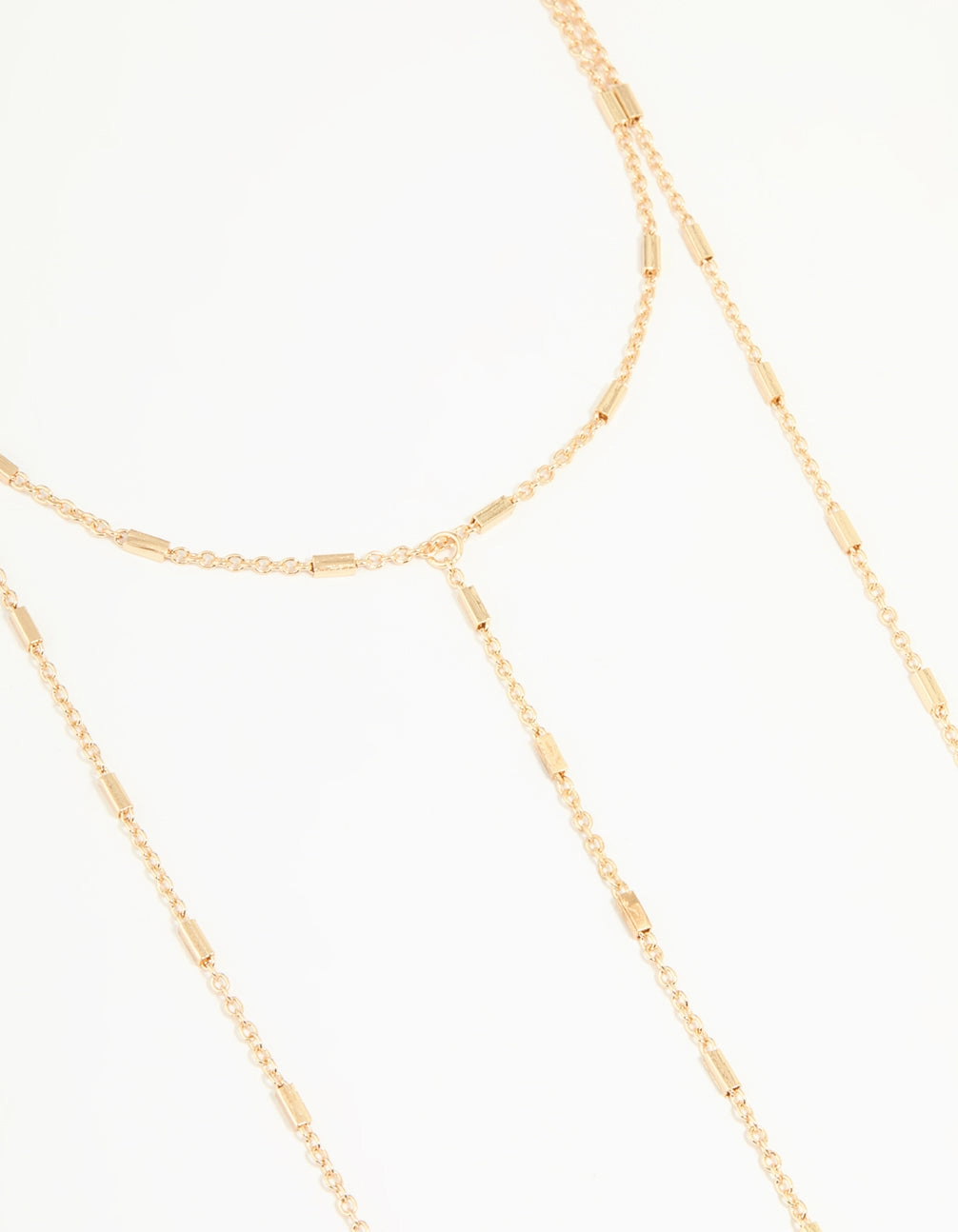 Gold Tab Chain Body Chain Exquisite Shine Finish