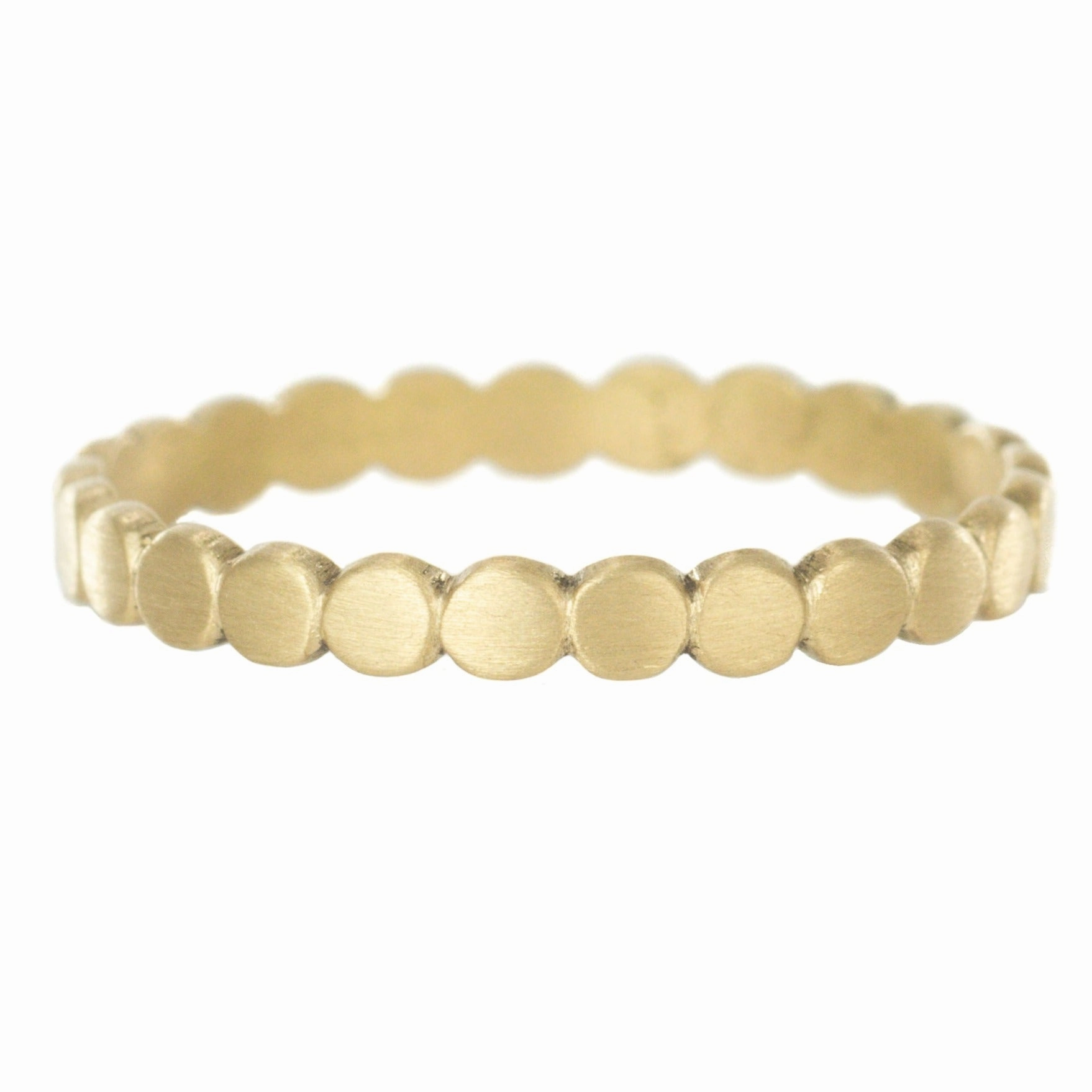 Gold Tiny Dot Ring- 18k Gold Unique Features Opulent Edge