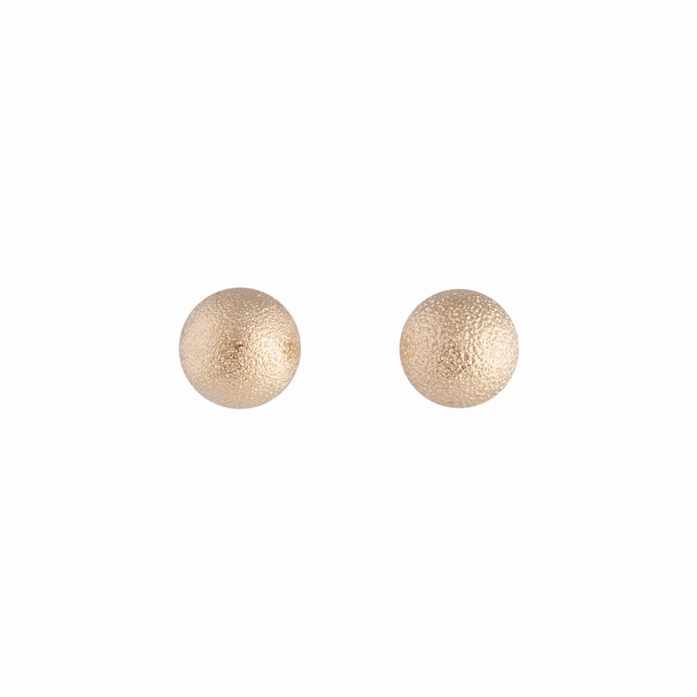 Gold Tone Textured Stud Earrings Classic Accent Glam fit