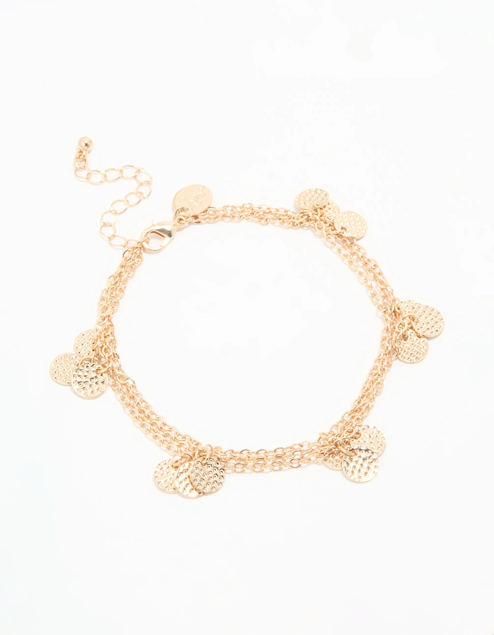 Gold Triple Layered Coin Anklet Exclusive Sparkle