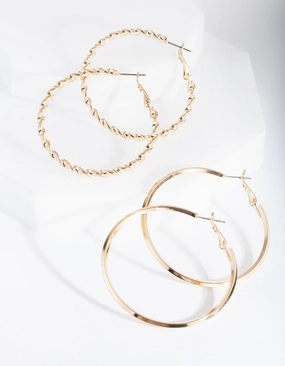 Gold Ultimate Hoop Earring Pack Vibrant Design