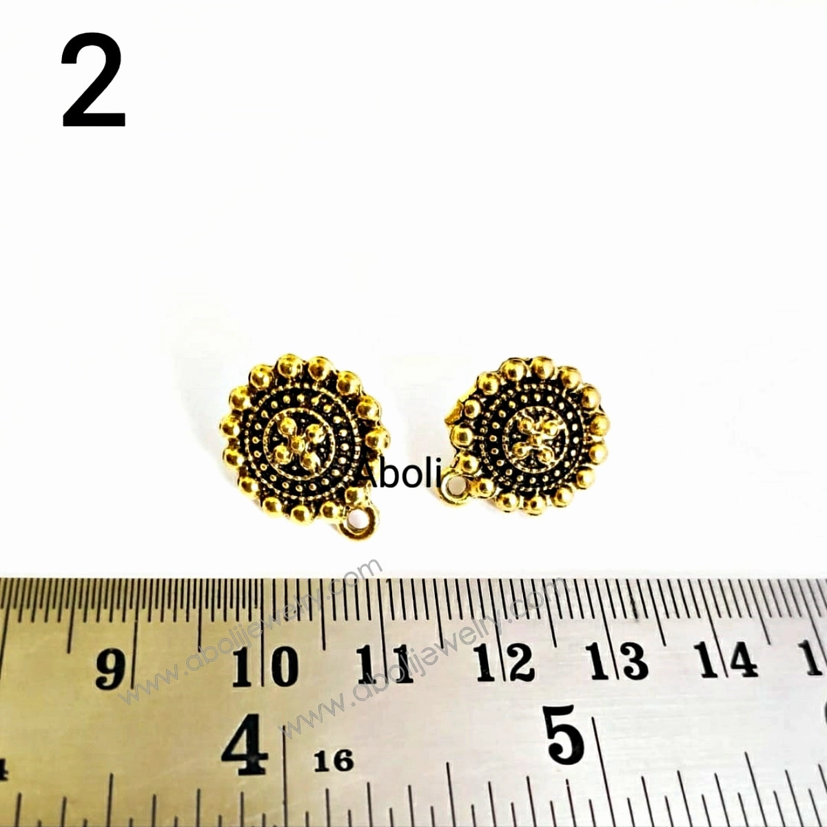 Golden earrings stud components metal earrings findings ESG02 Triangular Accessory Stunning Detail