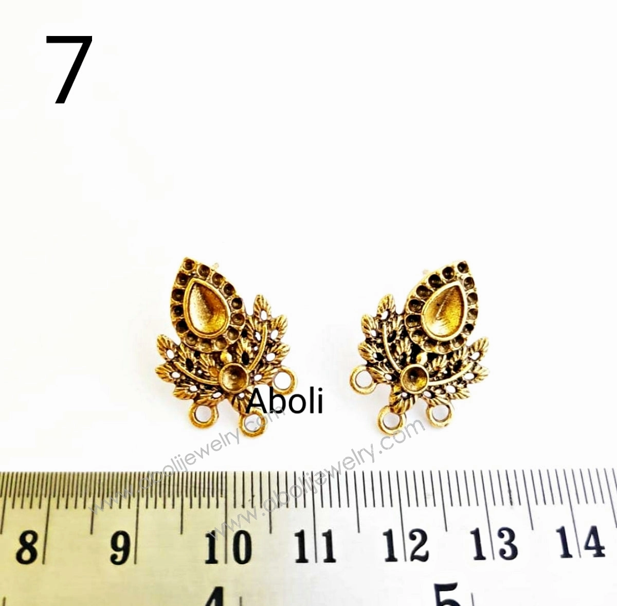 Golden earrings stud components metal earrings findings ESG07 Durable Detail