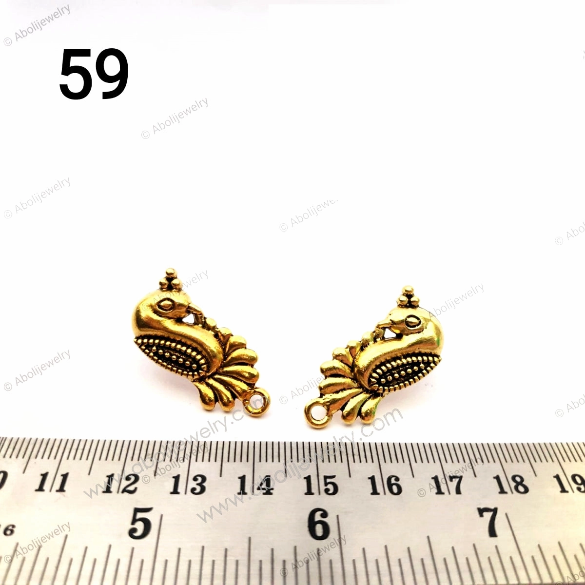 Golden  stud earrings components metal earrings findings ESG59 Cute Item Gorgeous Look