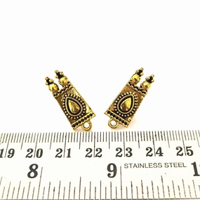 Golden stud earrings components metal earrings findings ESG72 Opulent Adornment Small Decoration