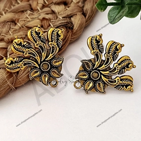 Adorable Accessory Bohemian Trinket Golden stud earrings components metal earrings findings ESG92