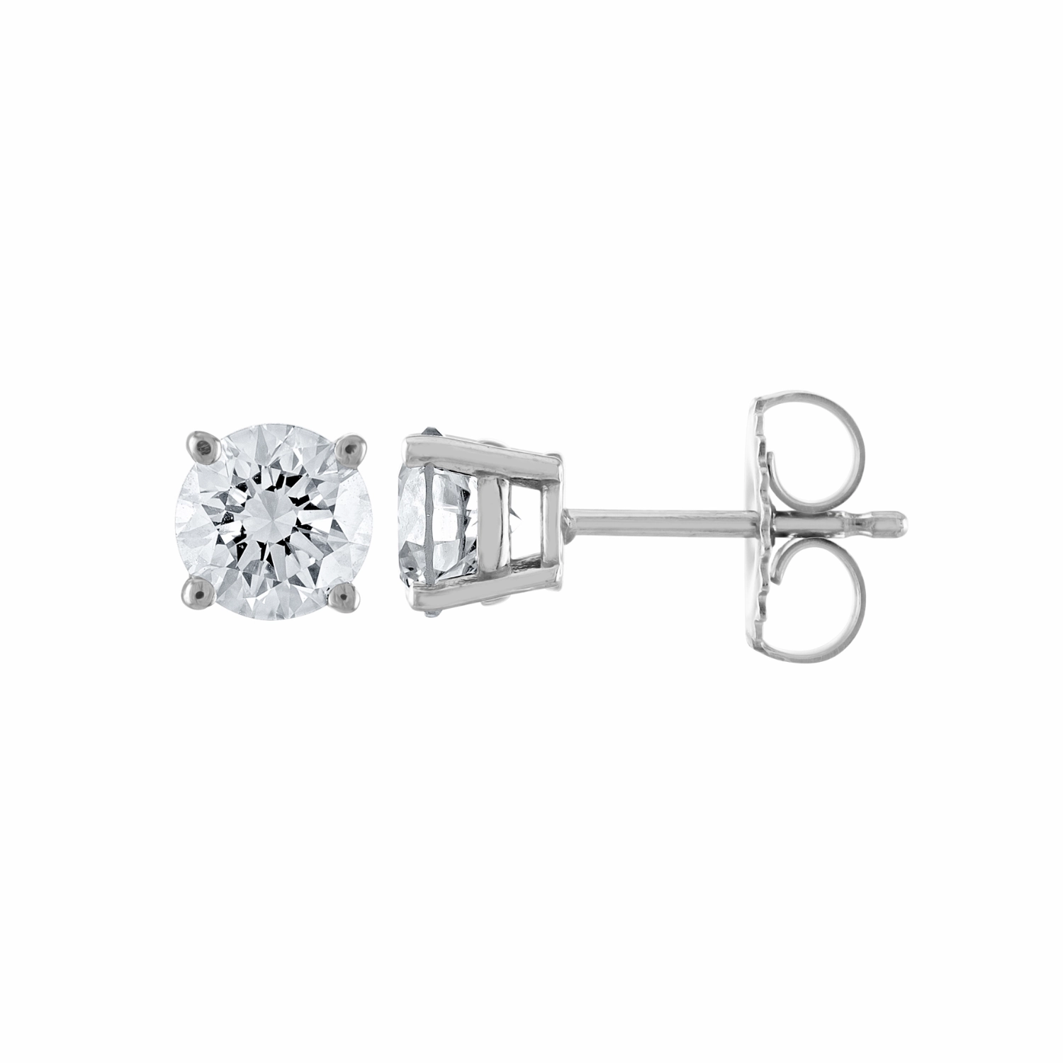 14K White Gold 1.02ctw Lab-Grown Diamond Stud Earrings Casual Jewelry Vintage-Inspired Accessory