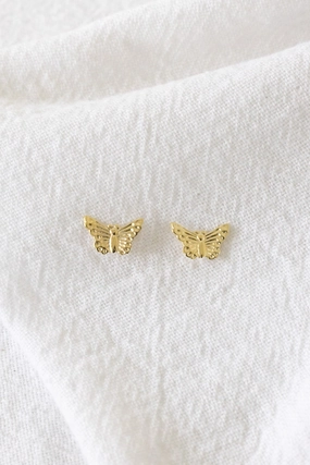 Bright Piece Neutral Ornament Flutter Studs