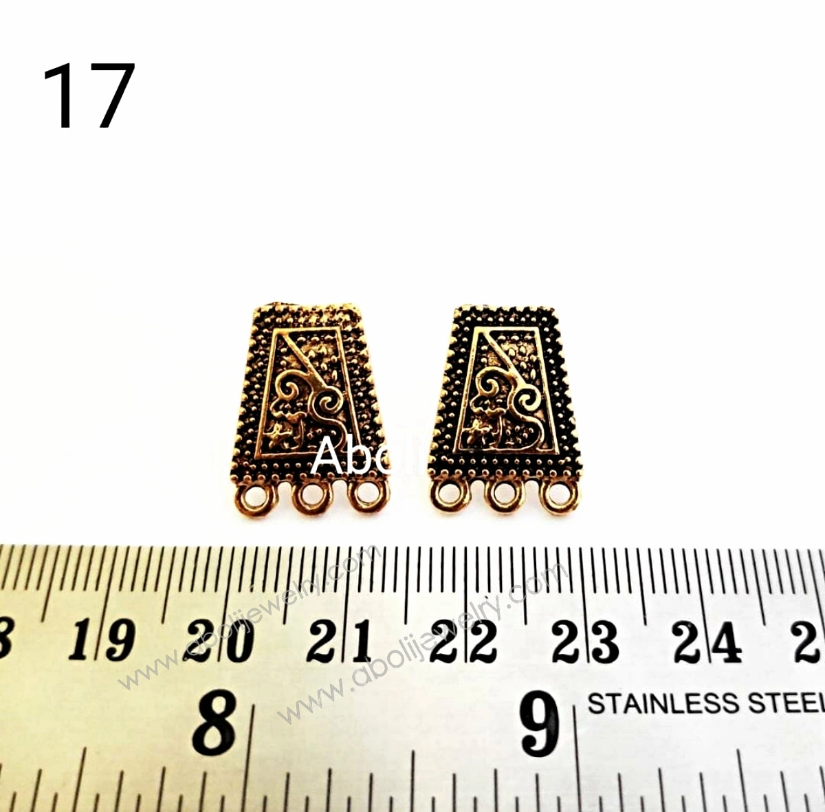 Golden earrings stud components metal earrings findings ESG17 Affordable Adornment