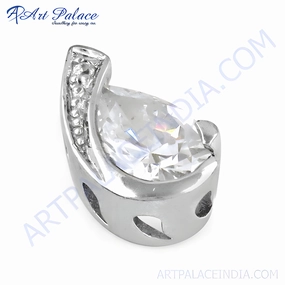 Elegant Cubic Zirconia & Multi-Gemstone Silver Pendant Jewelry Affordable Piece