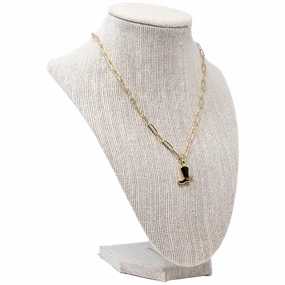 Precious Treasures Black Cowboy Boot Necklace