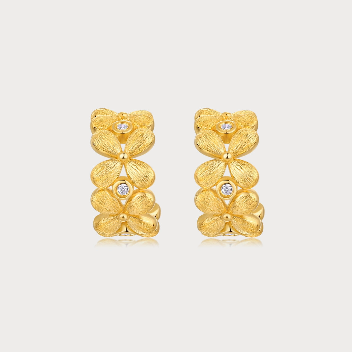 Studio Shot Osmanthus Flower Earrings