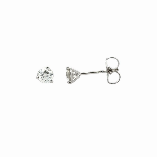 Formal Embellishment 0.4cttw Round Diamonds in Three Prong Martini Earrings
