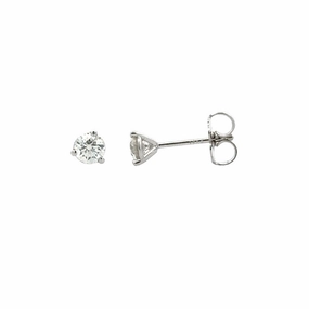 Formal Embellishment 0.4cttw Round Diamonds in Three Prong Martini Earrings