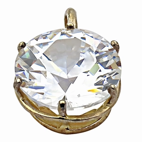 Glam Girl Decorative Pendant Accessory Elegant Cubic Zirconia Silver Pendant Jewelry - Fashion Style