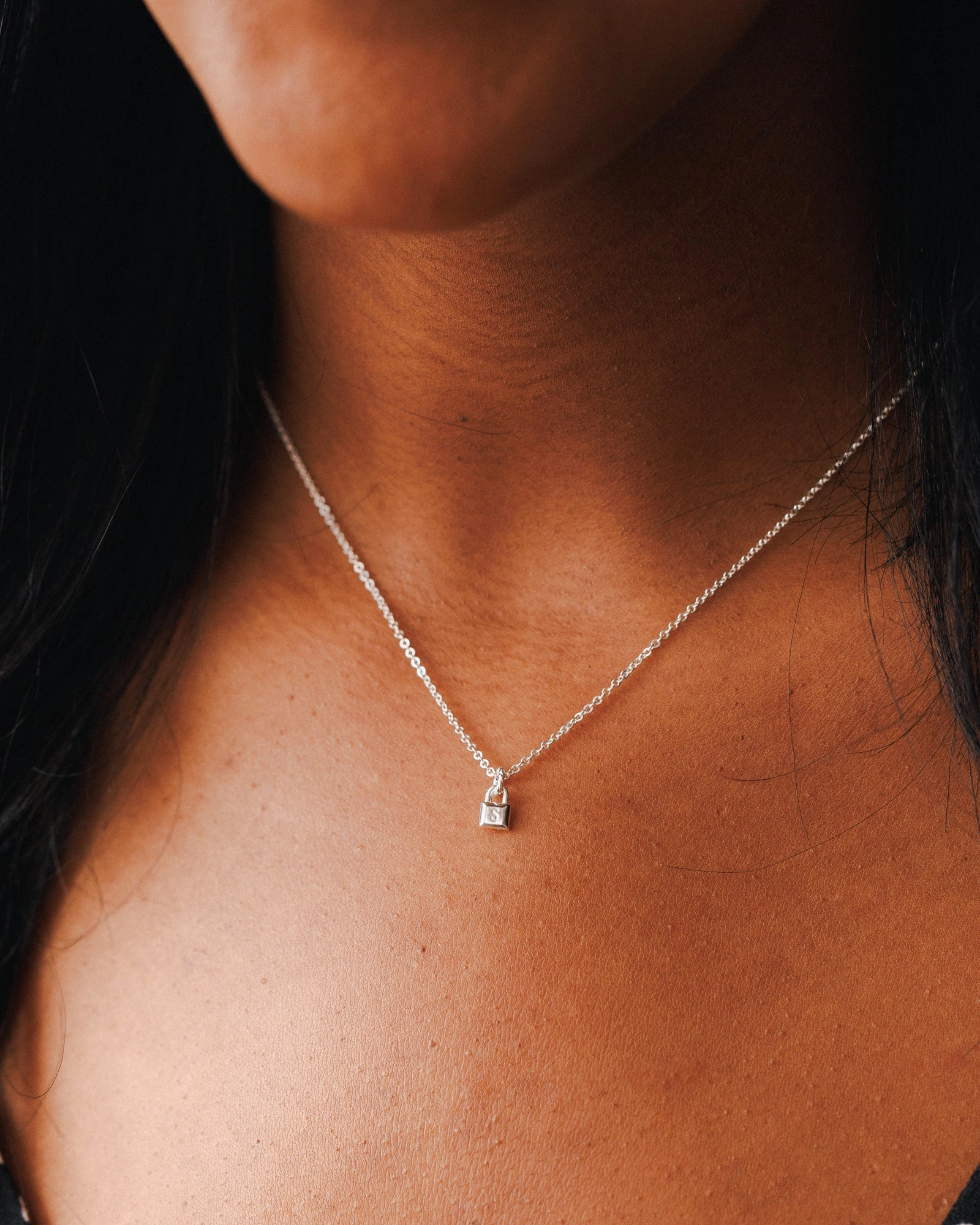 Autumn Look Initial Padlock Charm