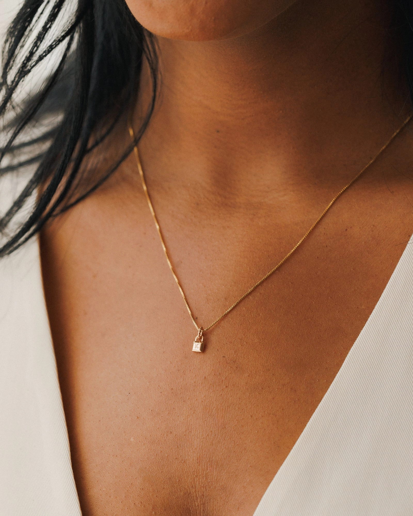 Urban Style Initial Padlock Charm