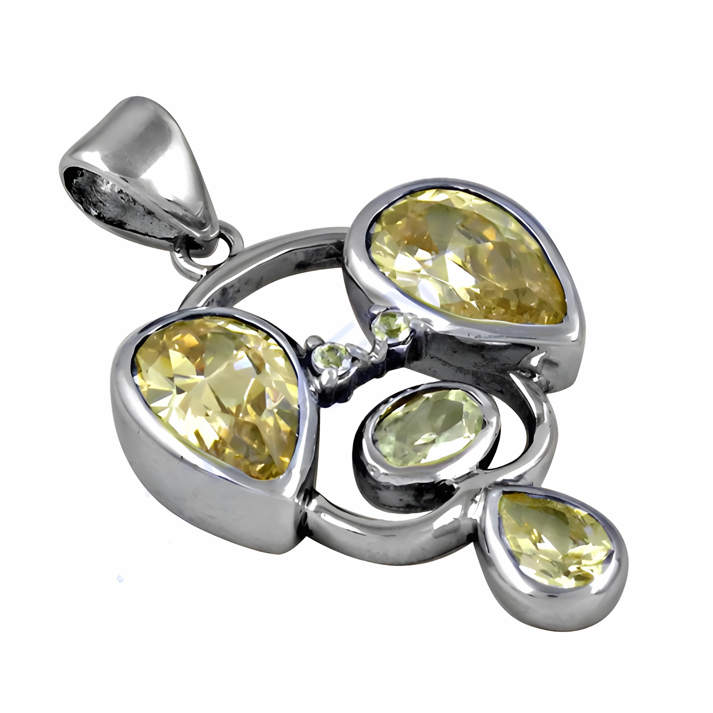 Trend Mood Chic Street Handmade 925 Silver Pendant with Pitch White Cubic Zirconia - CZ Silver Jewelry