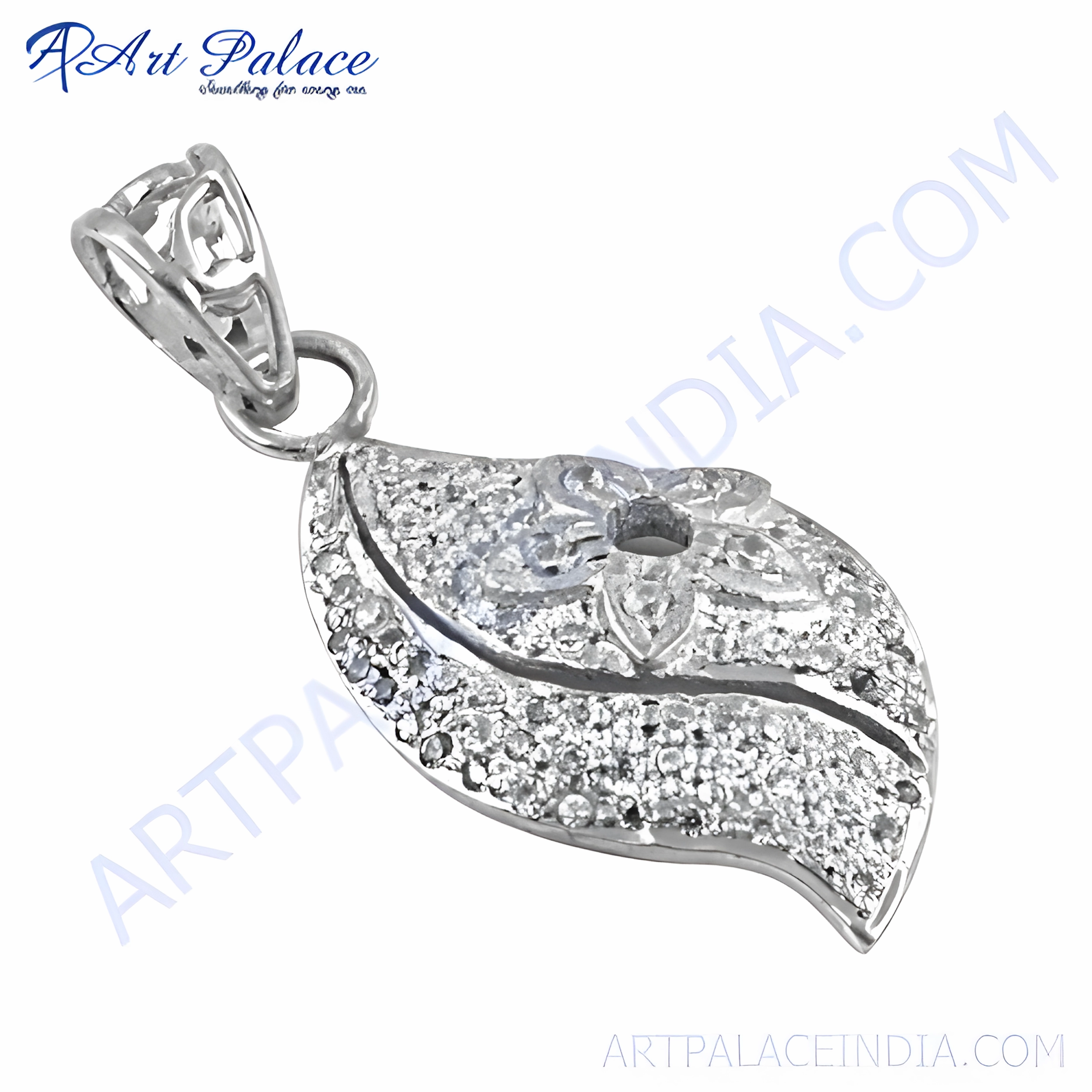 Comfortable Piece Handmade 925 Sterling Silver Pendant with Cubic Zirconia - White Jewelry