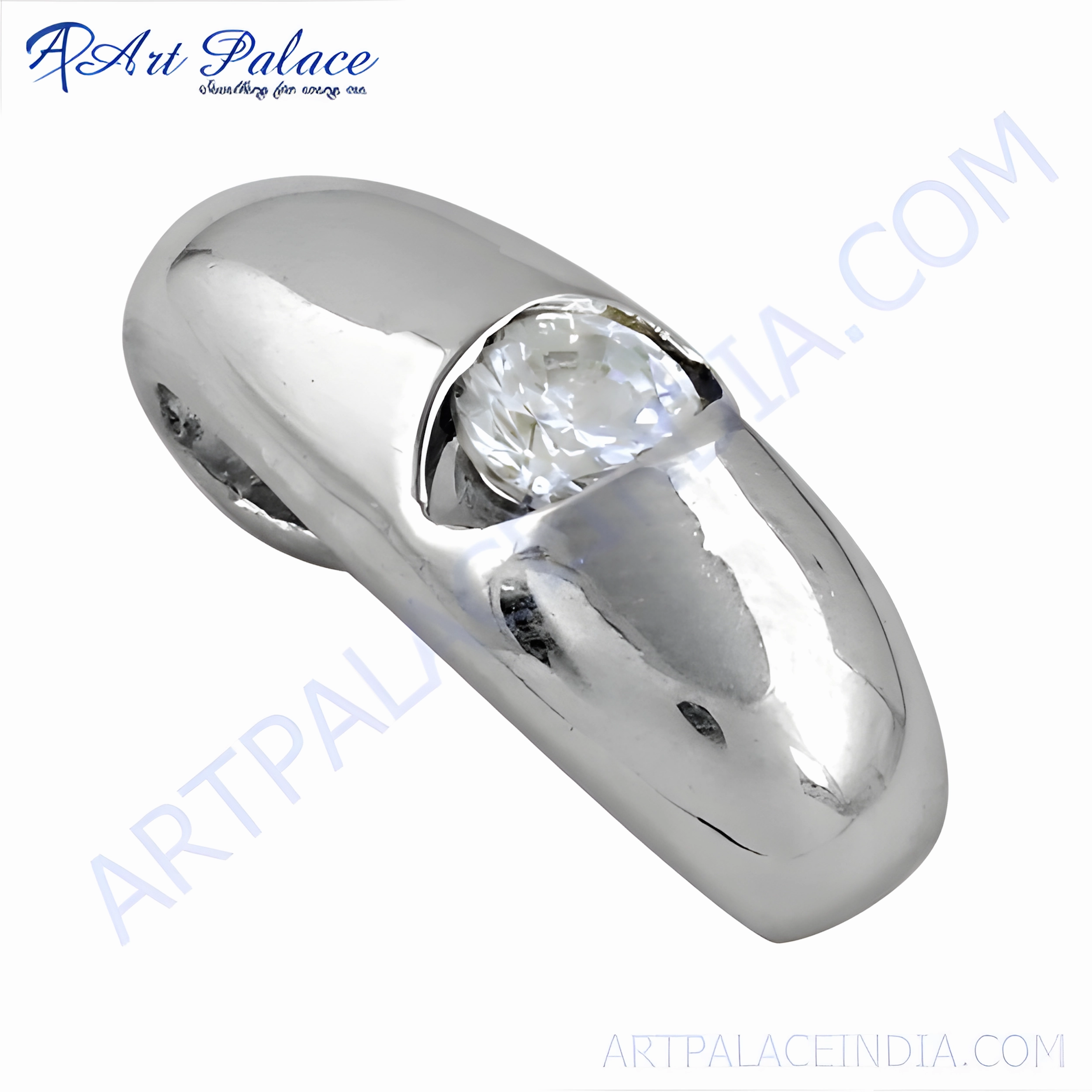 Holiday Gift Youthful Vibe Handmade CZ Pendant - Cubic Zirconia Gemstone 925 Silver Pendant