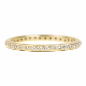 Eternity Diamond Band - 18k Gold, 14kpw Gold   VS Diamonds   Black Diamonds Sparkling Accent